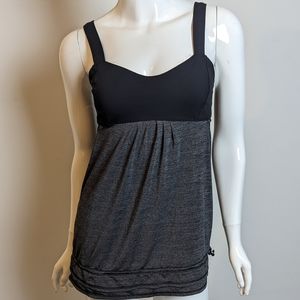 lululemon athletica Black and Gray Tank Top